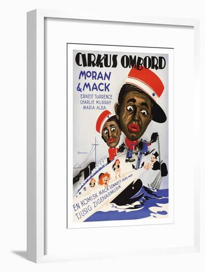 Circus on Board - Comedy with Mack and Moran-null-Framed Art Print