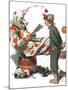 "Circus" or "Meeting the Clown", May 18,1918-Norman Rockwell-Mounted Giclee Print