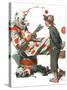 "Circus" or "Meeting the Clown", May 18,1918-Norman Rockwell-Stretched Canvas