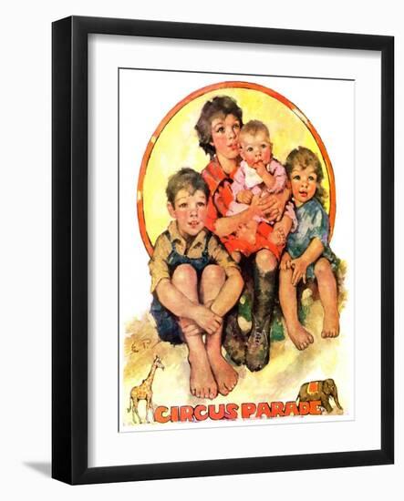 "Circus Parade,"August 25, 1928-Ellen Pyle-Framed Giclee Print