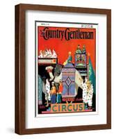 "Circus Parade," Country Gentleman Cover, May 1, 1931-Kraske-Framed Giclee Print