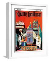 "Circus Parade," Country Gentleman Cover, May 1, 1931-Kraske-Framed Giclee Print