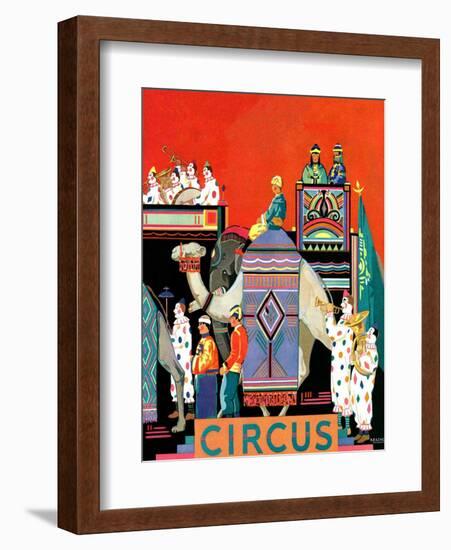 "Circus Parade,"May 1, 1931-Kraske-Framed Giclee Print