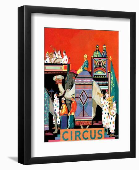 "Circus Parade,"May 1, 1931-Kraske-Framed Giclee Print