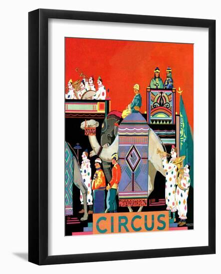 "Circus Parade,"May 1, 1931-Kraske-Framed Giclee Print