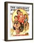 "Circus Parade," Saturday Evening Post Cover, August 25, 1928-Ellen Pyle-Framed Giclee Print