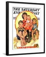"Circus Parade," Saturday Evening Post Cover, August 25, 1928-Ellen Pyle-Framed Giclee Print