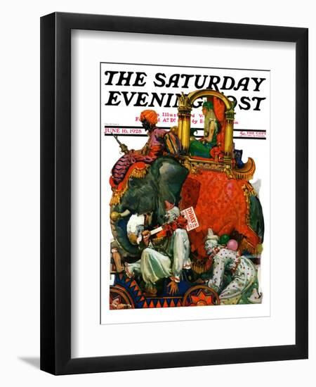 "Circus Parade," Saturday Evening Post Cover, June 16, 1928-Elbert Mcgran Jackson-Framed Premium Giclee Print