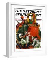 "Circus Parade," Saturday Evening Post Cover, June 16, 1928-Elbert Mcgran Jackson-Framed Giclee Print