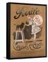 Circus Poodle Obeying Its Mistress-null-Framed Stretched Canvas