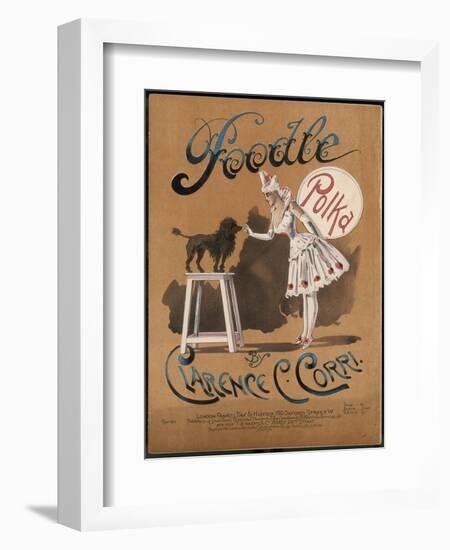 Circus Poodle Obeying Its Mistress-null-Framed Art Print