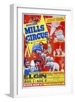 Circus Poster, B. Mills-null-Framed Art Print