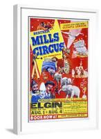 Circus Poster, B. Mills-null-Framed Art Print