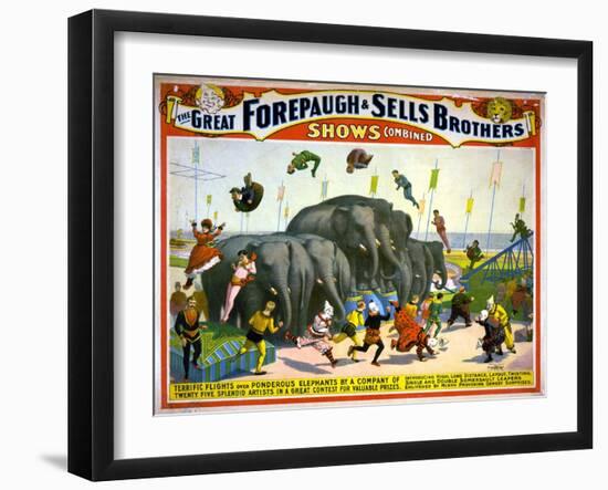 Circus Poster, C1899-null-Framed Giclee Print