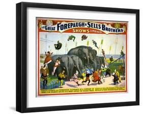 Circus Poster, C1899-null-Framed Giclee Print