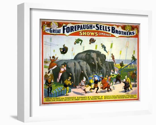 Circus Poster, C1899-null-Framed Giclee Print