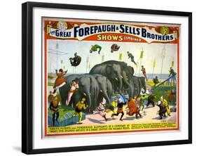 Circus Poster, C1899-null-Framed Giclee Print