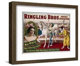 Circus Poster, C1918-null-Framed Giclee Print