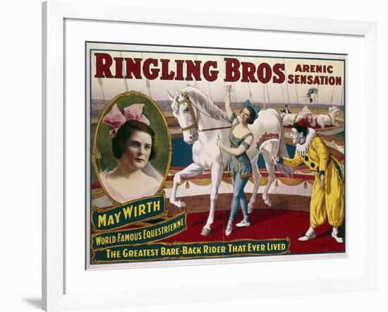 Circus Poster, C1918-null-Framed Giclee Print