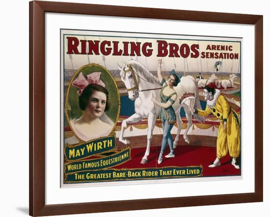 Circus Poster, C1918-null-Framed Giclee Print