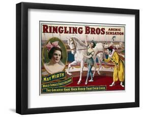 Circus Poster, C1918-null-Framed Premium Giclee Print