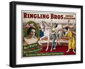 Circus Poster, C1918-null-Framed Giclee Print
