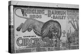Circus poster covering a building in Alabama, 1936-Walker Evans-Stretched Canvas