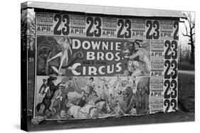 Circus poster covering a building near Lynchburg, South Carolina, 1936-Walker Evans-Stretched Canvas