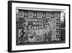 Circus poster covering a building near Lynchburg, South Carolina, 1936-Walker Evans-Framed Photographic Print