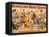 Circus Poster: Ringling Bros Shows - the World's Greatest Circus-null-Framed Stretched Canvas