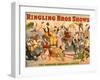 Circus Poster: Ringling Bros Shows - the World's Greatest Circus-null-Framed Giclee Print