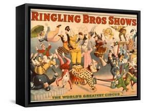 Circus Poster: Ringling Bros Shows - the World's Greatest Circus-null-Framed Stretched Canvas