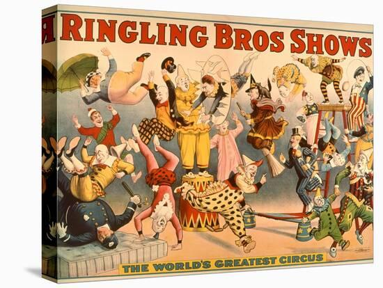 Circus Poster: Ringling Bros Shows - the World's Greatest Circus-null-Stretched Canvas