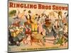 Circus Poster: Ringling Bros Shows - the World's Greatest Circus-null-Mounted Giclee Print