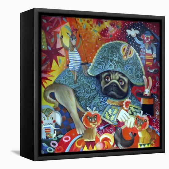 Circus Pug-Oxana Zaika-Framed Stretched Canvas