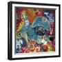 Circus Pug-Oxana Zaika-Framed Giclee Print