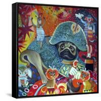 Circus Pug-Oxana Zaika-Framed Stretched Canvas