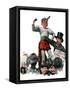 "Circus Strongman", June 3,1916-Norman Rockwell-Framed Stretched Canvas