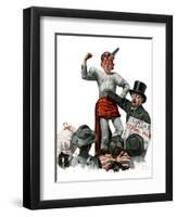 "Circus Strongman", June 3,1916-Norman Rockwell-Framed Giclee Print