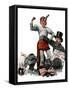 "Circus Strongman", June 3,1916-Norman Rockwell-Framed Stretched Canvas