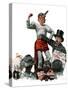 "Circus Strongman", June 3,1916-Norman Rockwell-Stretched Canvas