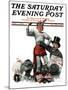 "Circus Strongman" Saturday Evening Post Cover, June 3,1916-Norman Rockwell-Mounted Giclee Print