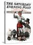 "Circus Strongman" Saturday Evening Post Cover, June 3,1916-Norman Rockwell-Stretched Canvas