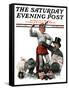 "Circus Strongman" Saturday Evening Post Cover, June 3,1916-Norman Rockwell-Framed Stretched Canvas