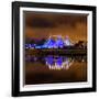 Circus Style Blue Tent At Night-rihardzz-Framed Photographic Print