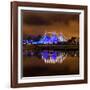 Circus Style Blue Tent At Night-rihardzz-Framed Photographic Print