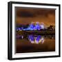 Circus Style Blue Tent At Night-rihardzz-Framed Photographic Print