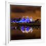 Circus Style Blue Tent At Night-rihardzz-Framed Photographic Print