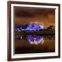 Circus Style Blue Tent At Night-rihardzz-Framed Photographic Print