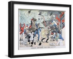 Circus Tent Blown Away, Saint Etienne, France, 1903-null-Framed Giclee Print